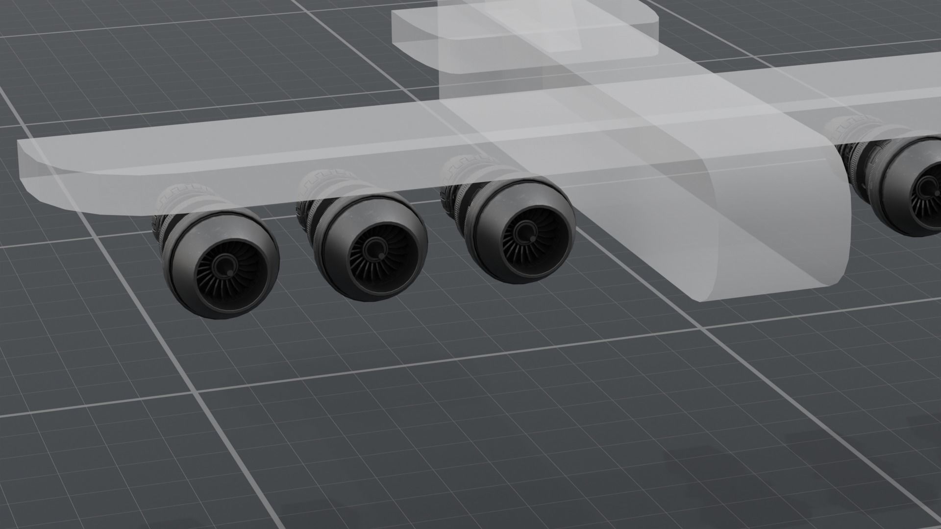 Thruster with turbofan and airbrake 3D model_19