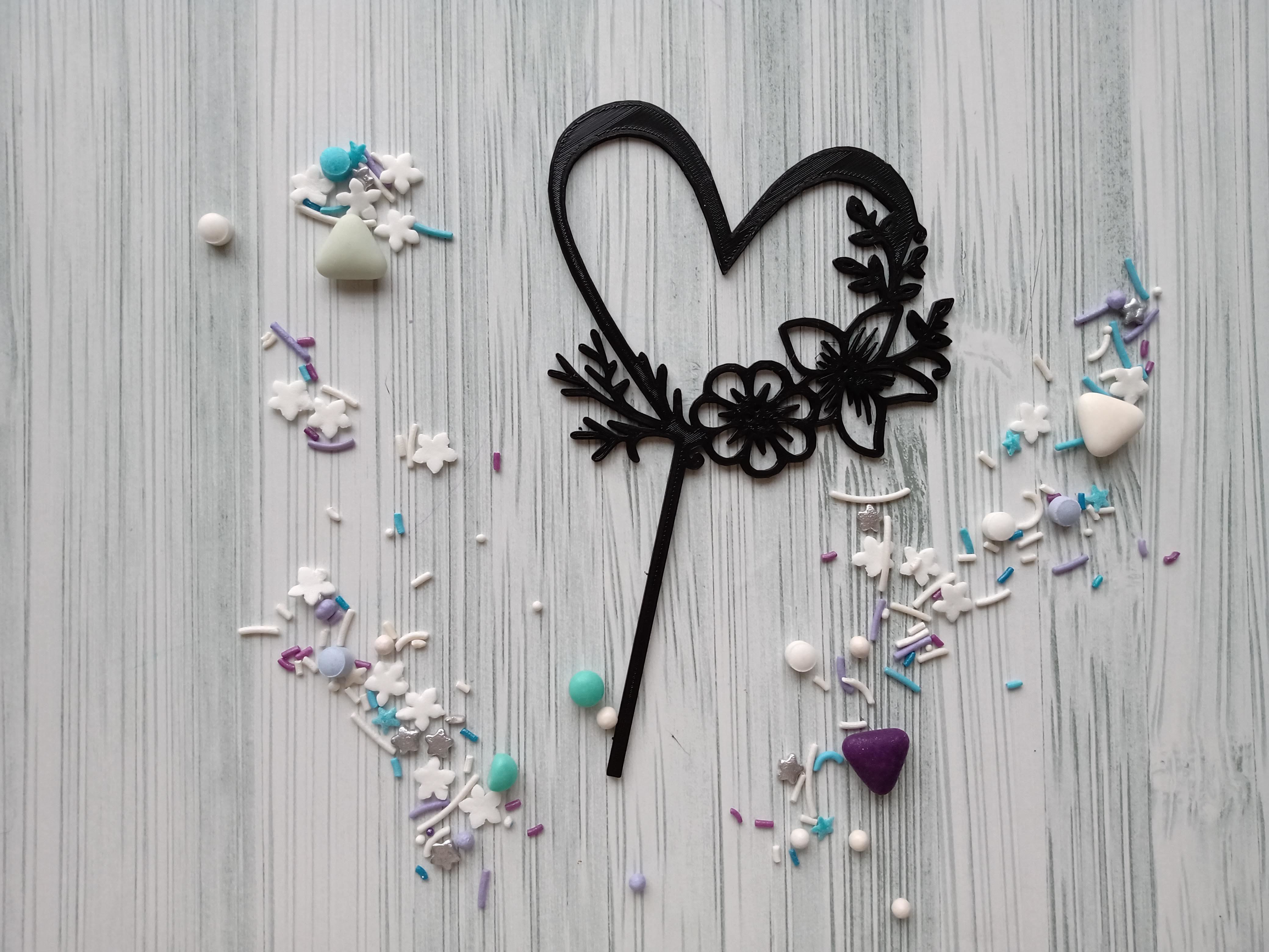 Combo x 100 Toppers Adornos para torta  3D print model_23