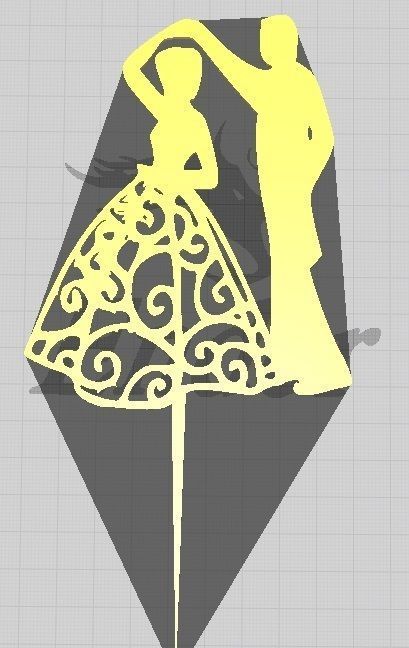 Combo x 100 Toppers Adornos para torta  3D print model_5