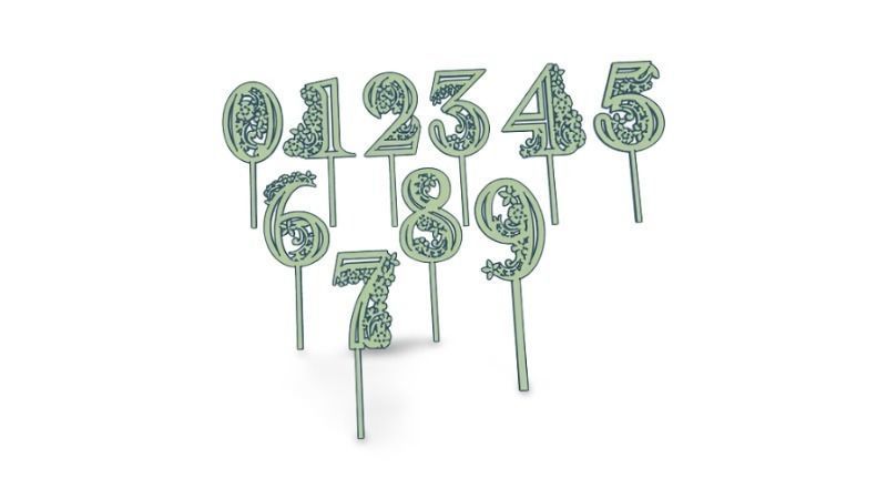 Combo x 100 Toppers Adornos para torta  3D print model_3