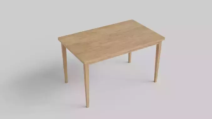 LowPoly Dining Wood Table 4K GameReady Asset