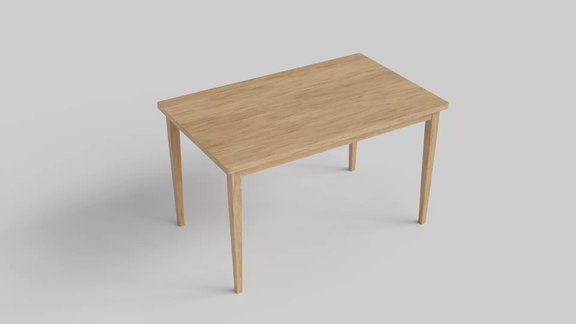 LowPoly Dining Wood Table 4K GameReady Asset Low-poly 3D model