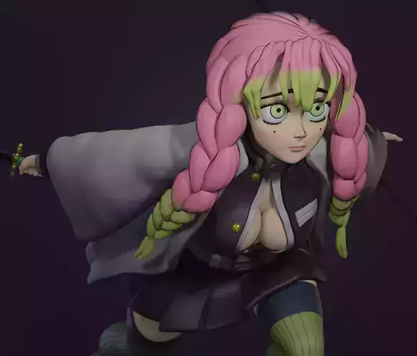 Mitsuri Kanroji Demon Slayer First Form 3D print model