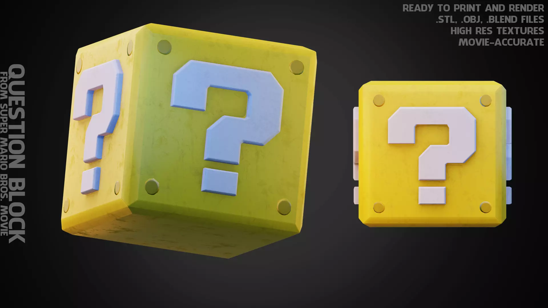 Super Mario Bros Movie Question Block 3D print model_0