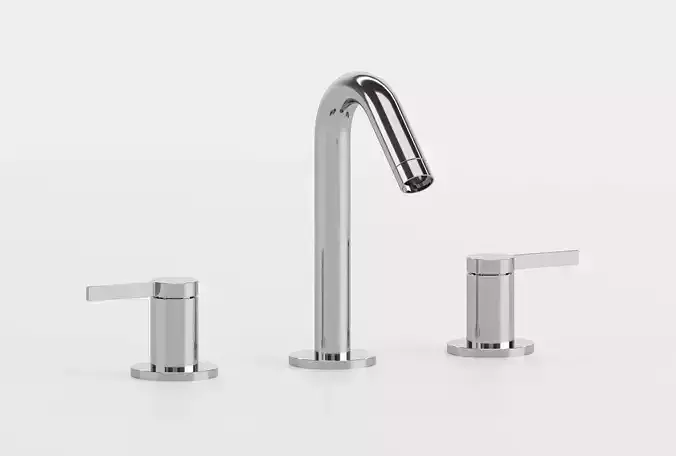 K-942-4-CP Widespread bathroom sink faucet 3D model