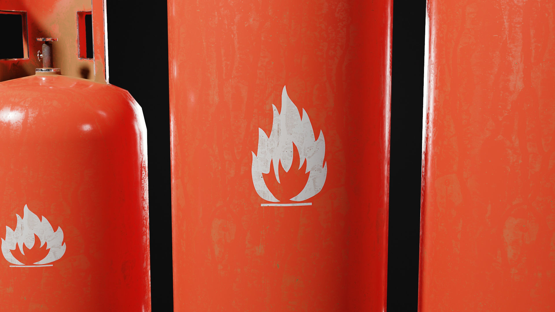 Low - Poly Gas Bottle 3d Model by Nikdox Low-poly 3D model_5