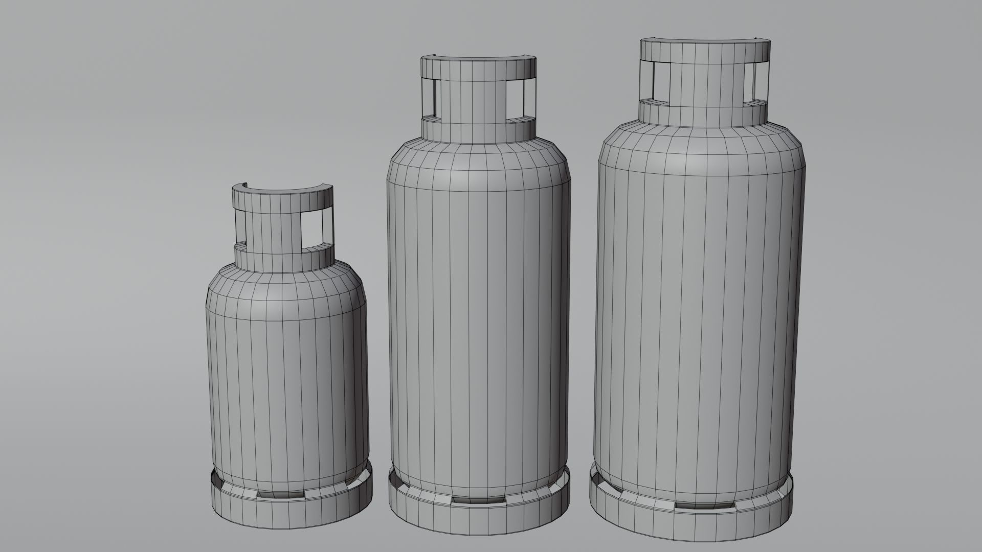 Low - Poly Gas Bottle 3d Model by Nikdox Low-poly 3D model_12