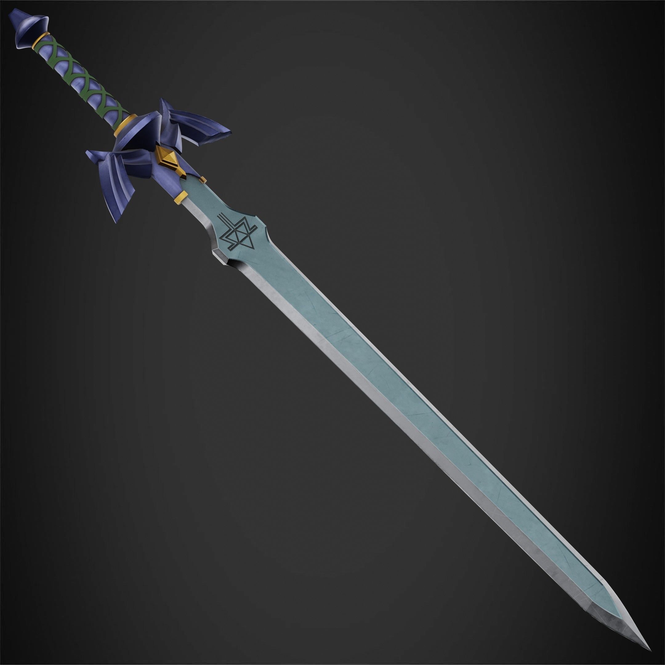 Zelda Tears of the Kingdom Link Master Sword for Cosplay 3D print model_6