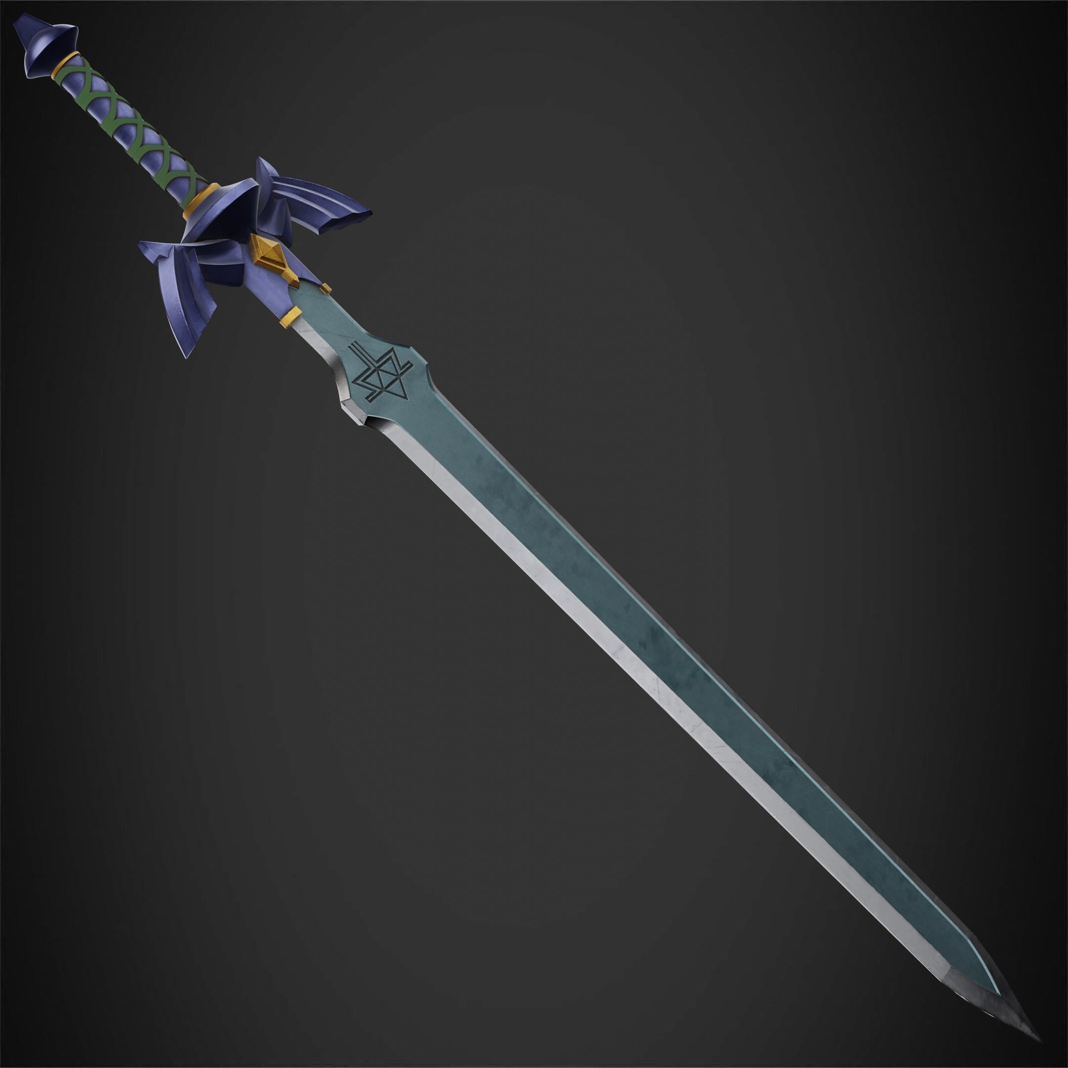 Zelda Tears of the Kingdom Link Master Sword for Cosplay 3D print model_10