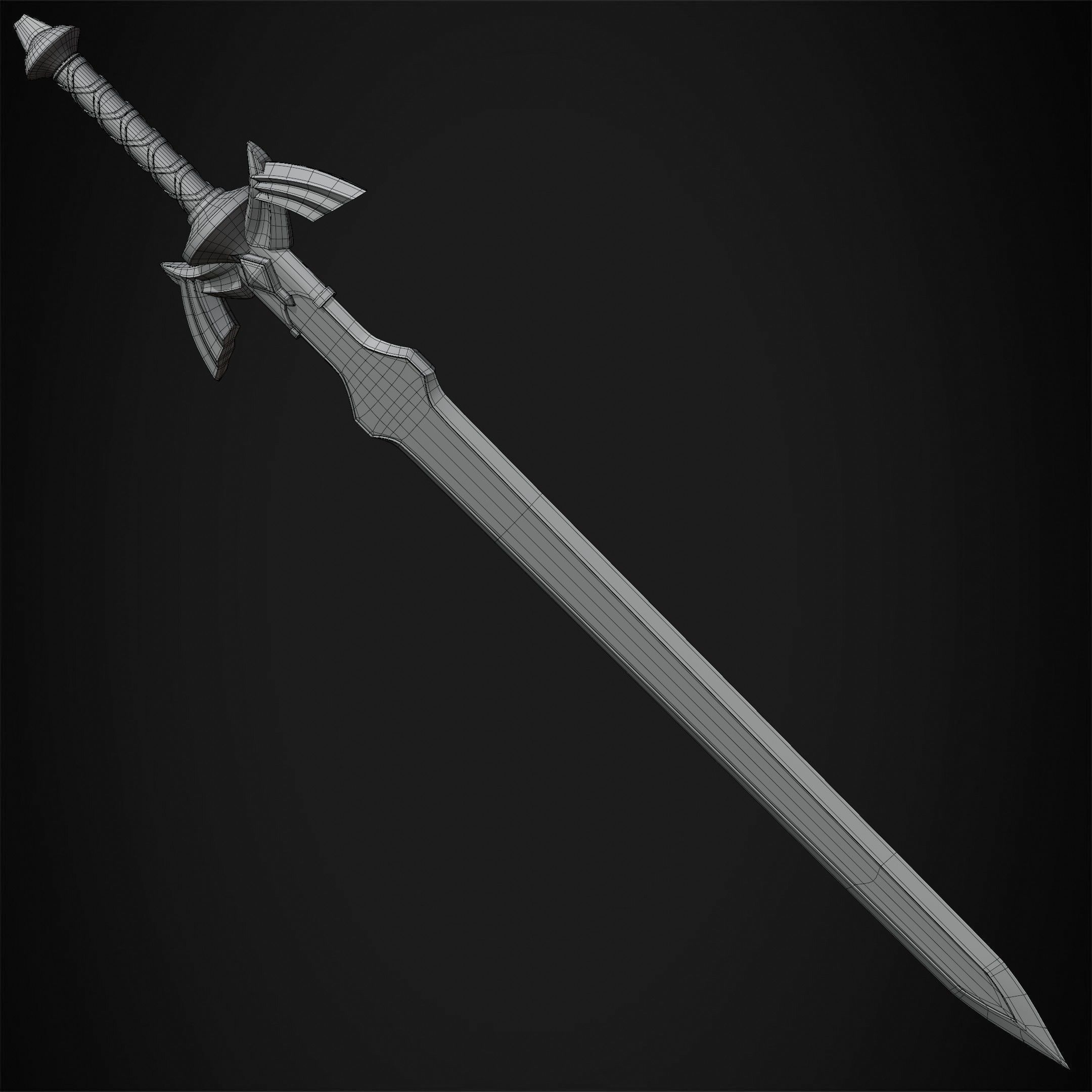 Zelda Tears of the Kingdom Link Master Sword for Cosplay 3D print model_17