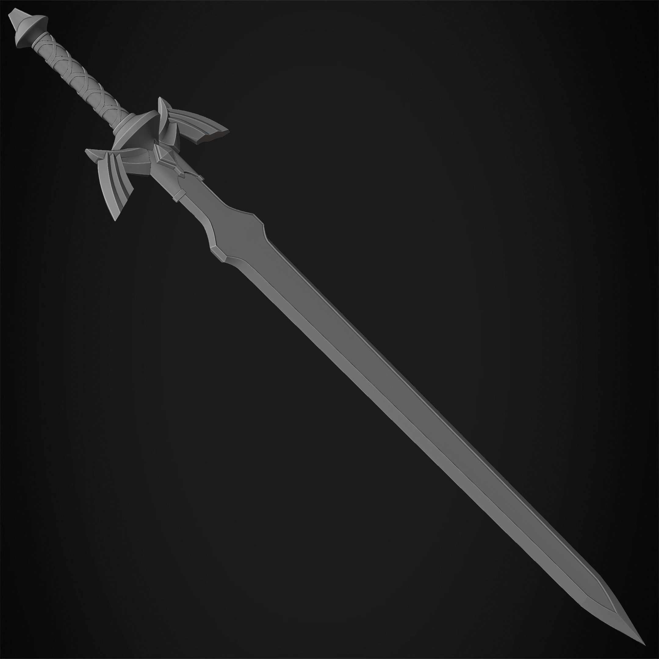 Zelda Tears of the Kingdom Link Master Sword for Cosplay 3D print model_20