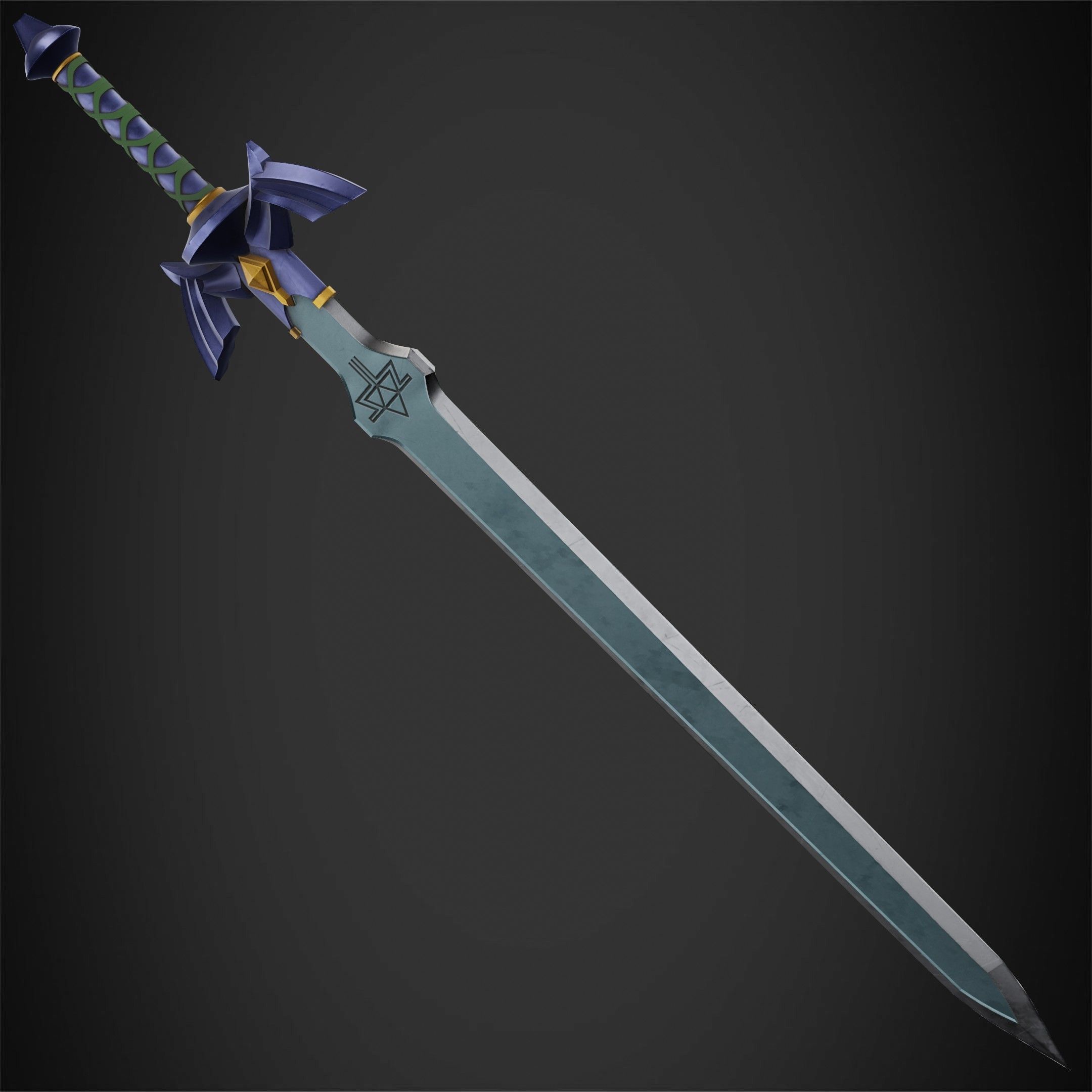 Zelda Tears of the Kingdom Link Master Sword for Cosplay 3D print model_8