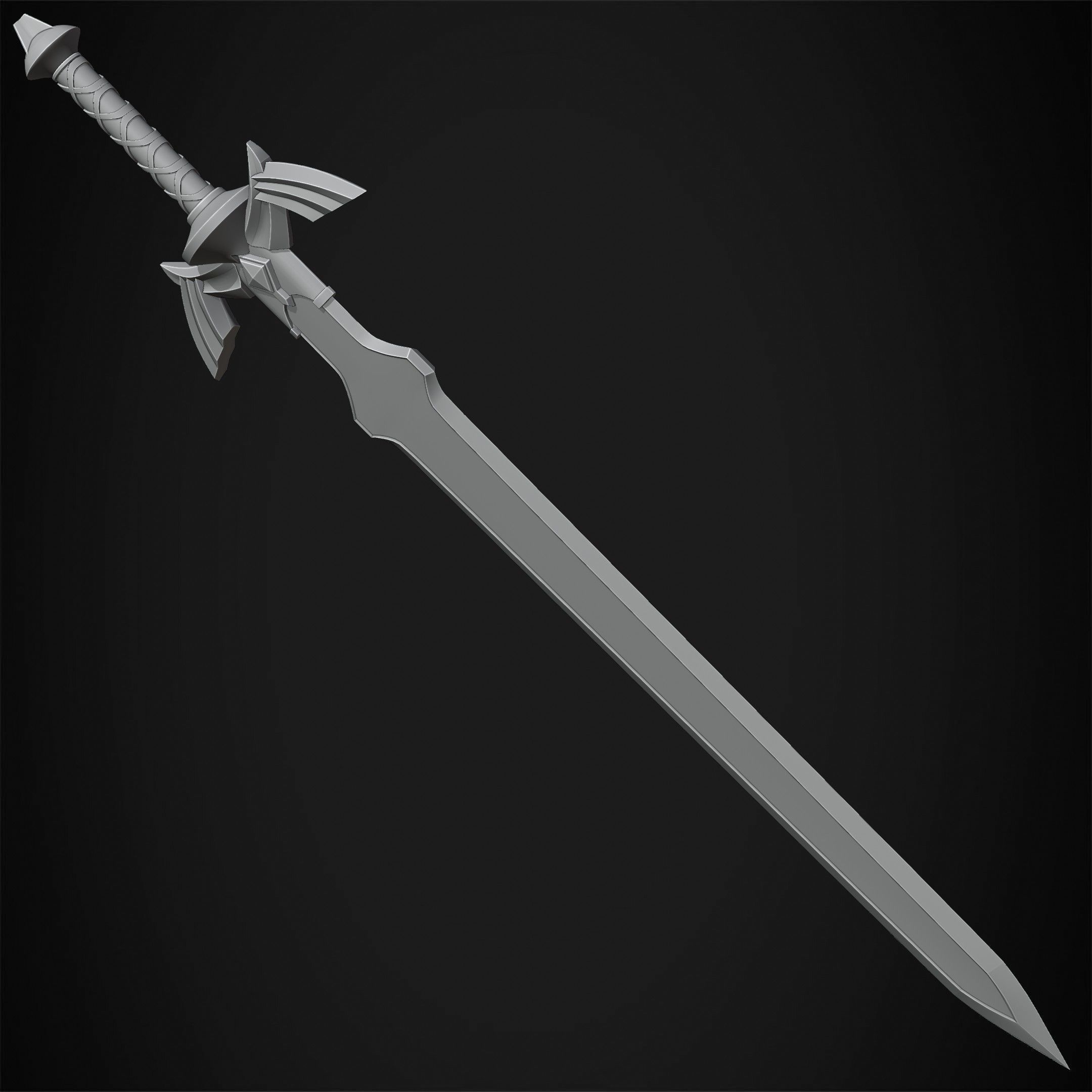 Zelda Tears of the Kingdom Link Master Sword for Cosplay 3D print model_16