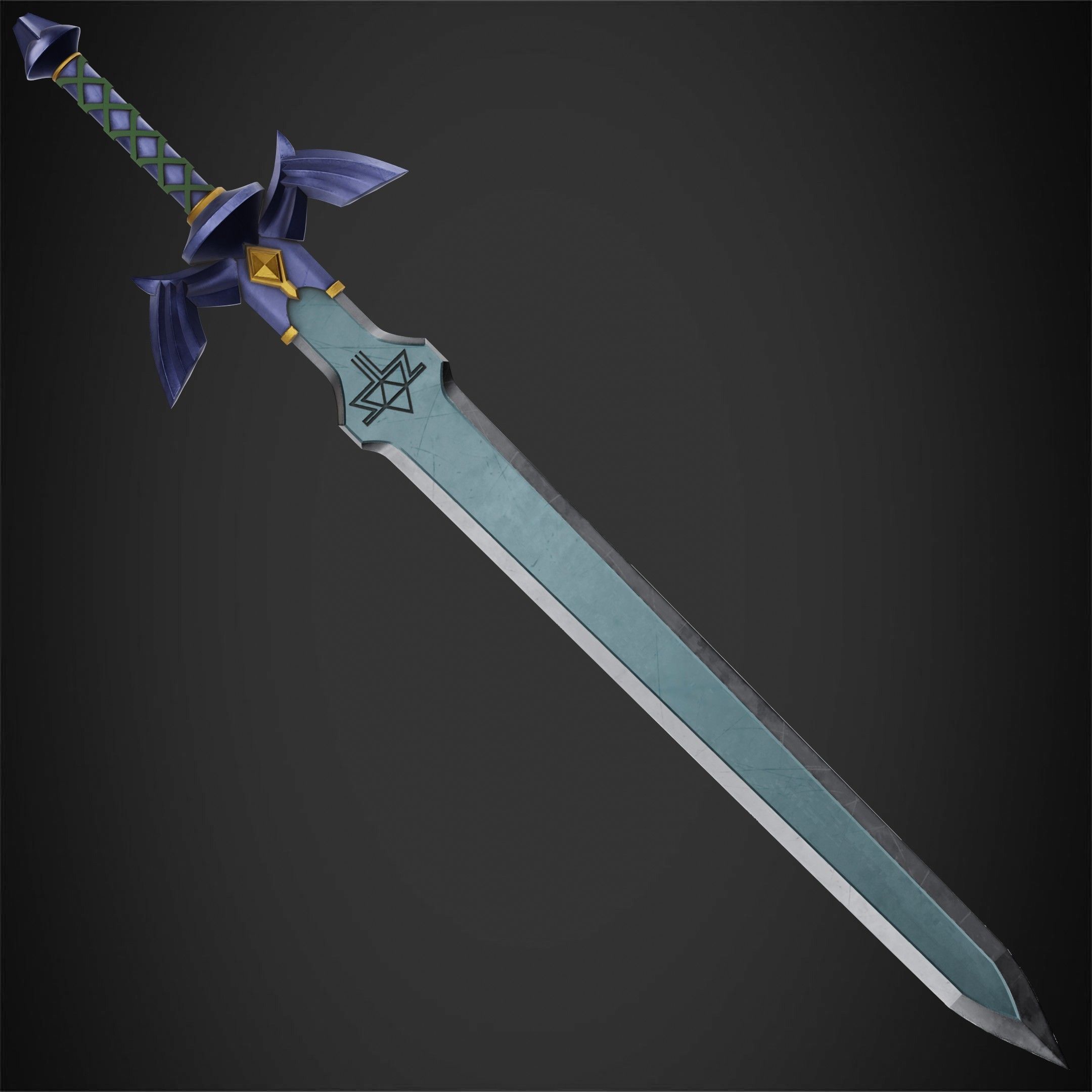 Zelda Tears of the Kingdom Link Master Sword for Cosplay 3D print model_3
