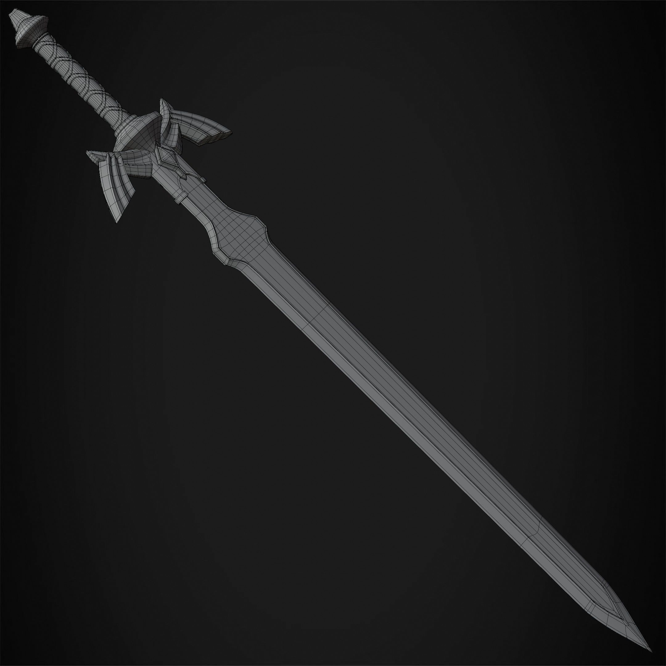 Zelda Tears of the Kingdom Link Master Sword for Cosplay 3D print model_21
