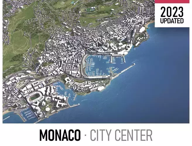 Monaco Low-poly 3D model