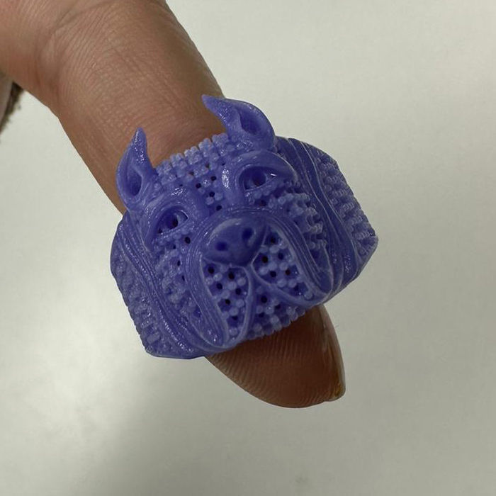 Pitbull Man Ring   3D print model_9