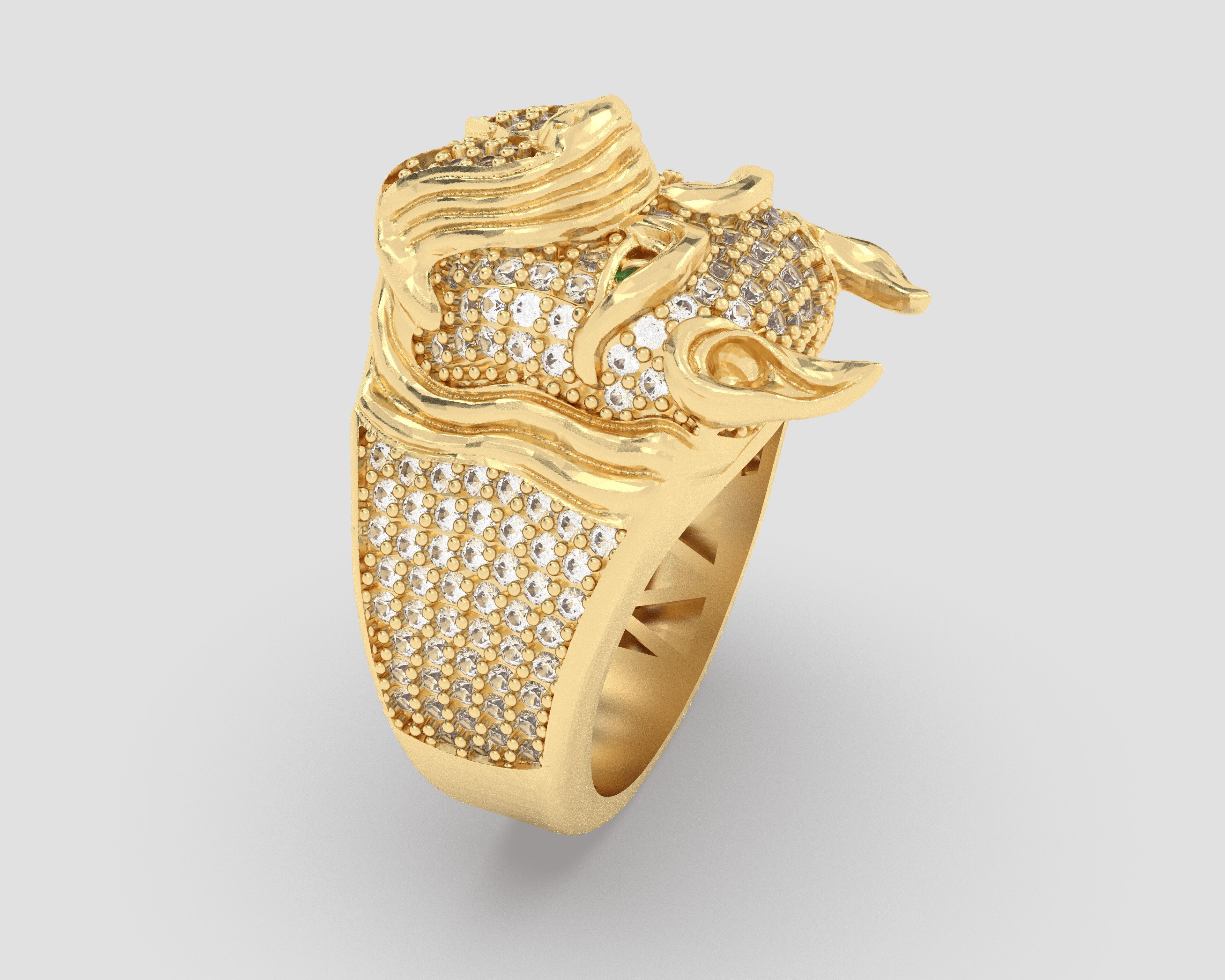 Pitbull Man Ring   3D print model_2