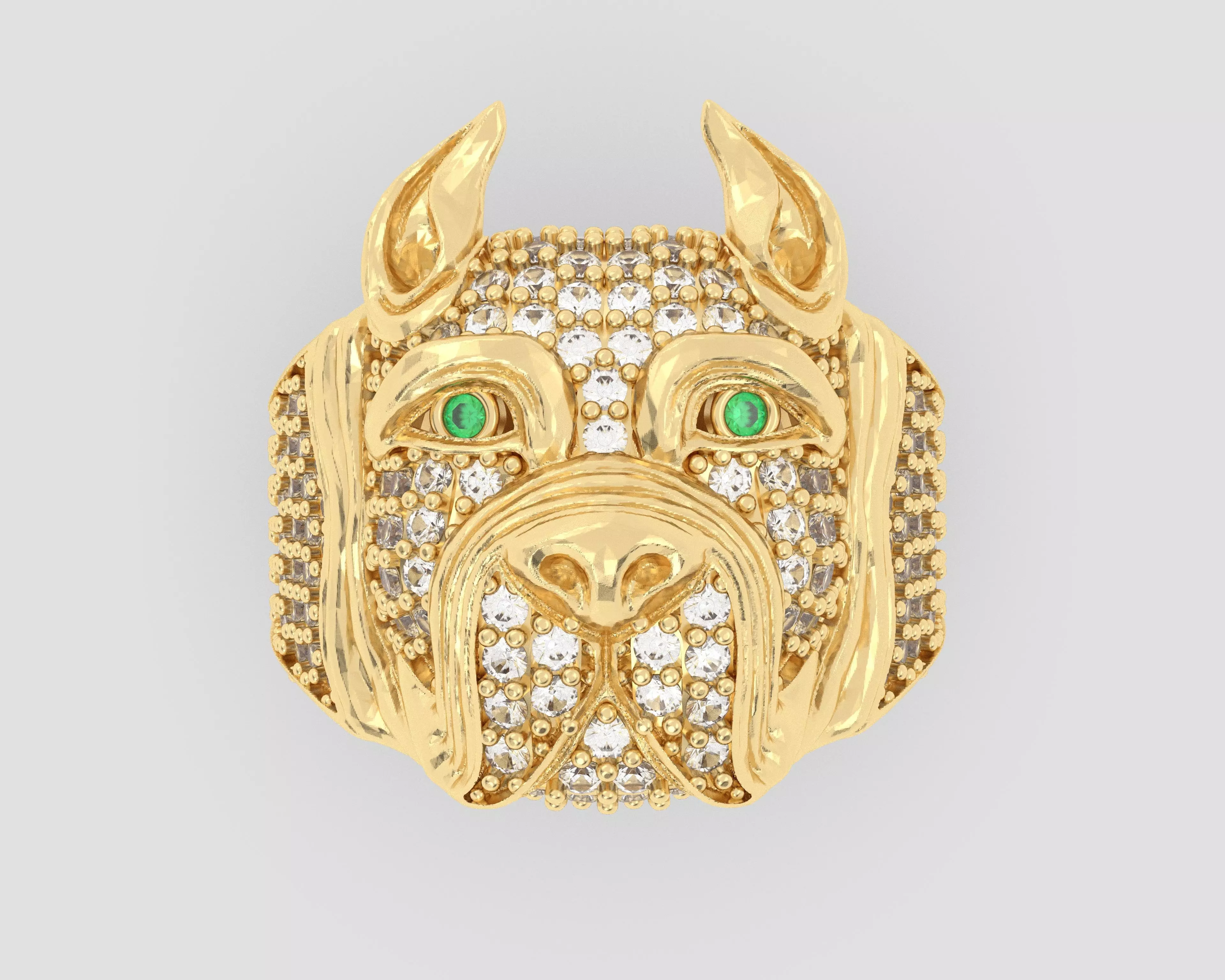 Pitbull Man Ring   3D print model_0