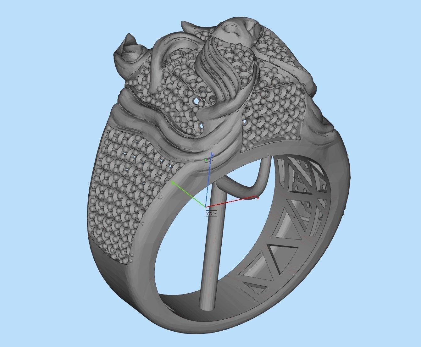 Pitbull Man Ring   3D print model_6