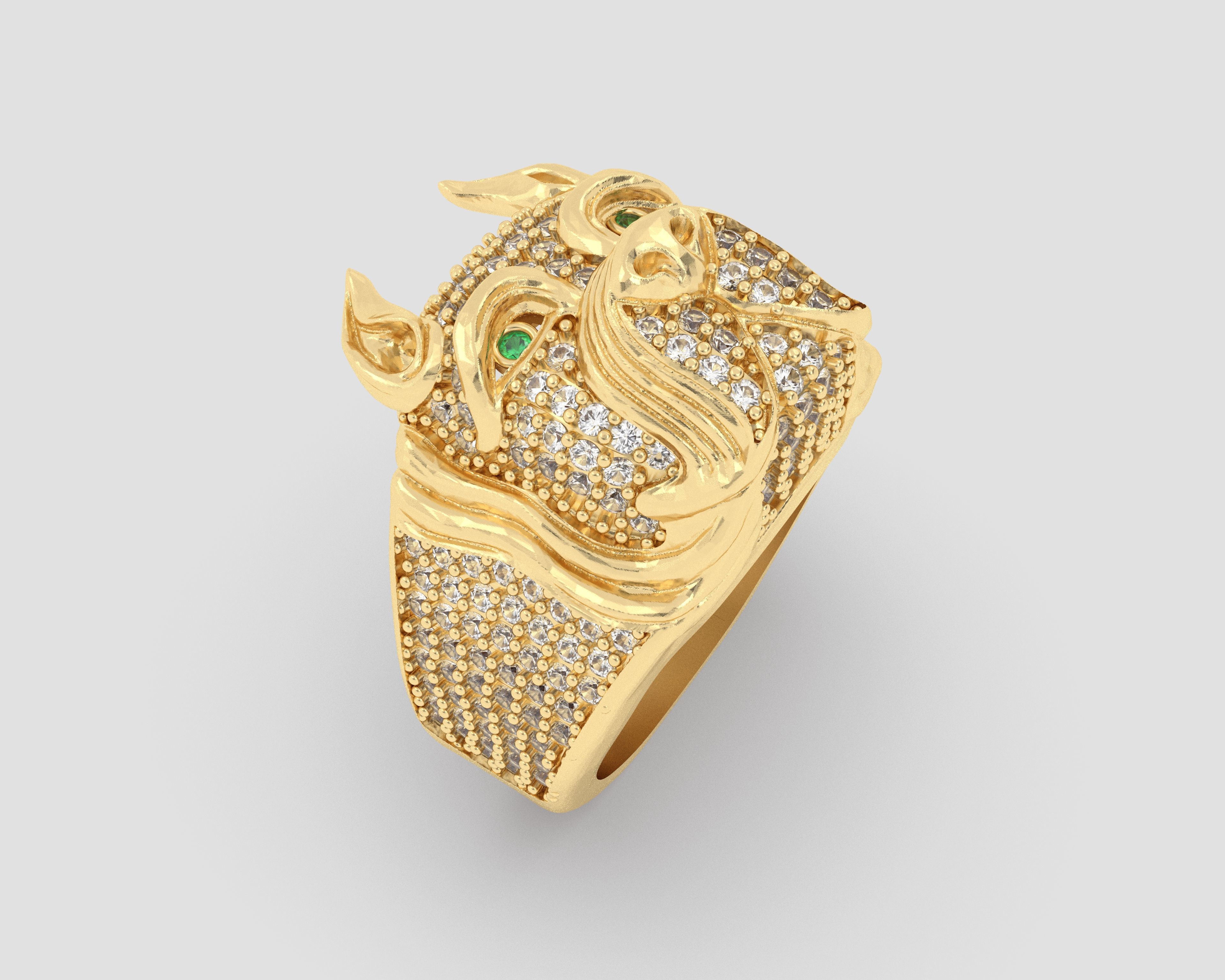 Pitbull Man Ring   3D print model_1