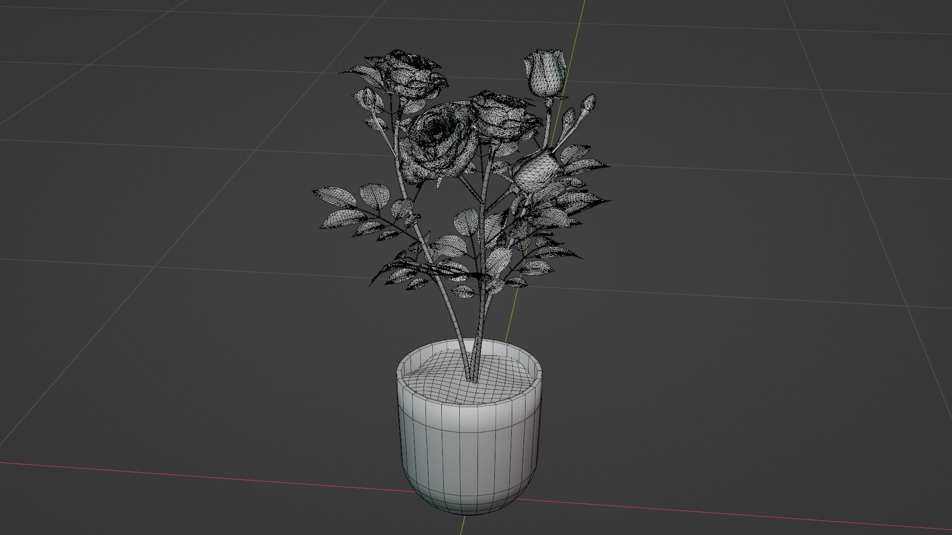 Small Rose Plant 3D model_5