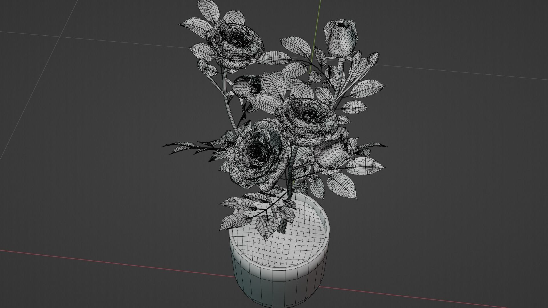 Small Rose Plant 3D model_6