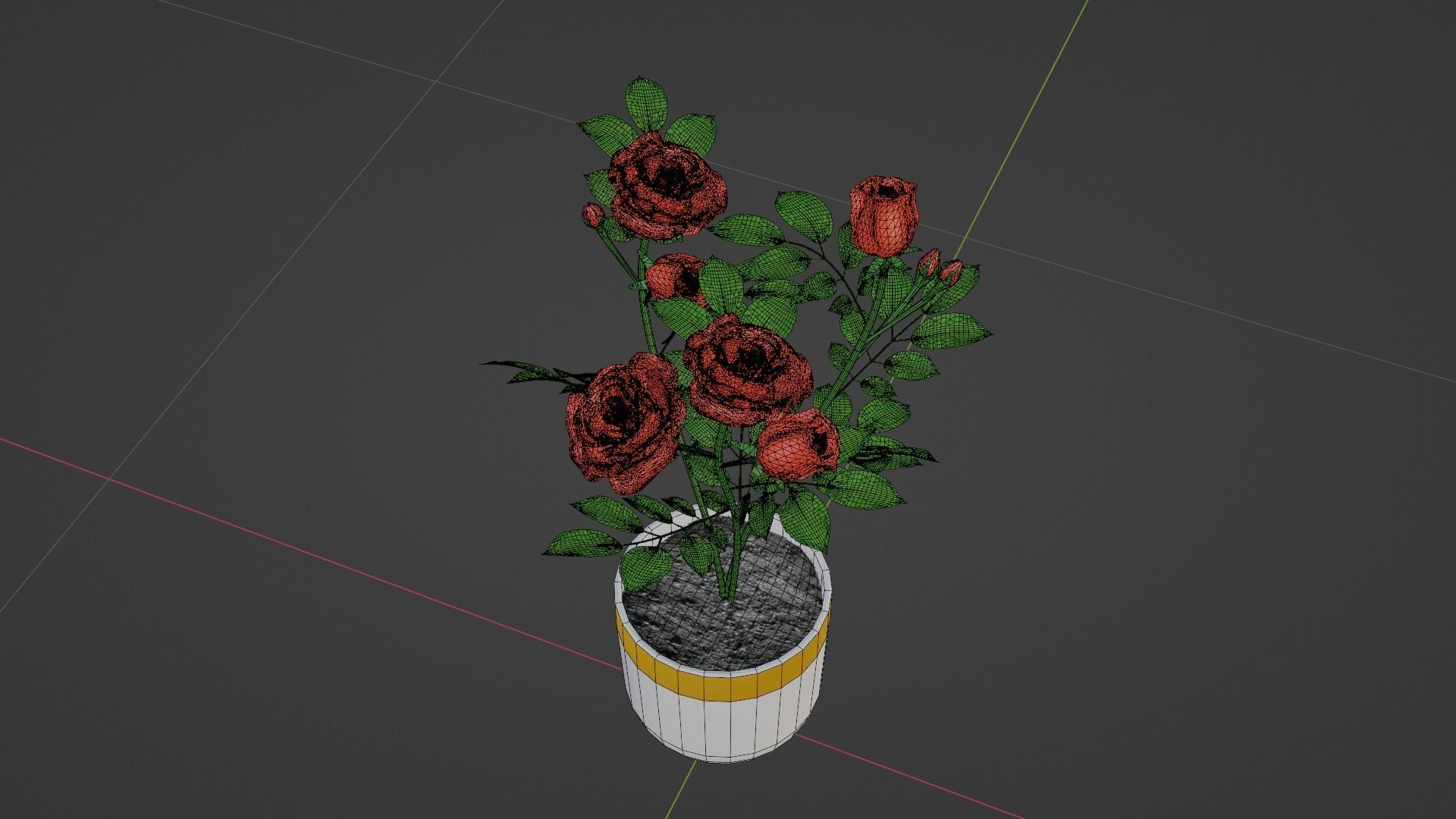 Small Rose Plant 3D model_8