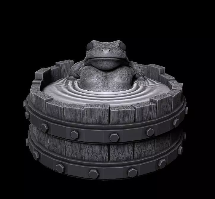 Frog In Bath 3D print model