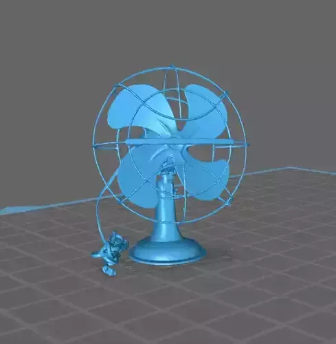 Retro Desk Fan 3D print model
