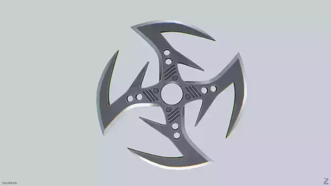 Shuriken Low-poly 3D model