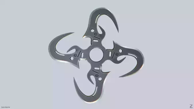 Shuriken Low-poly 3D model