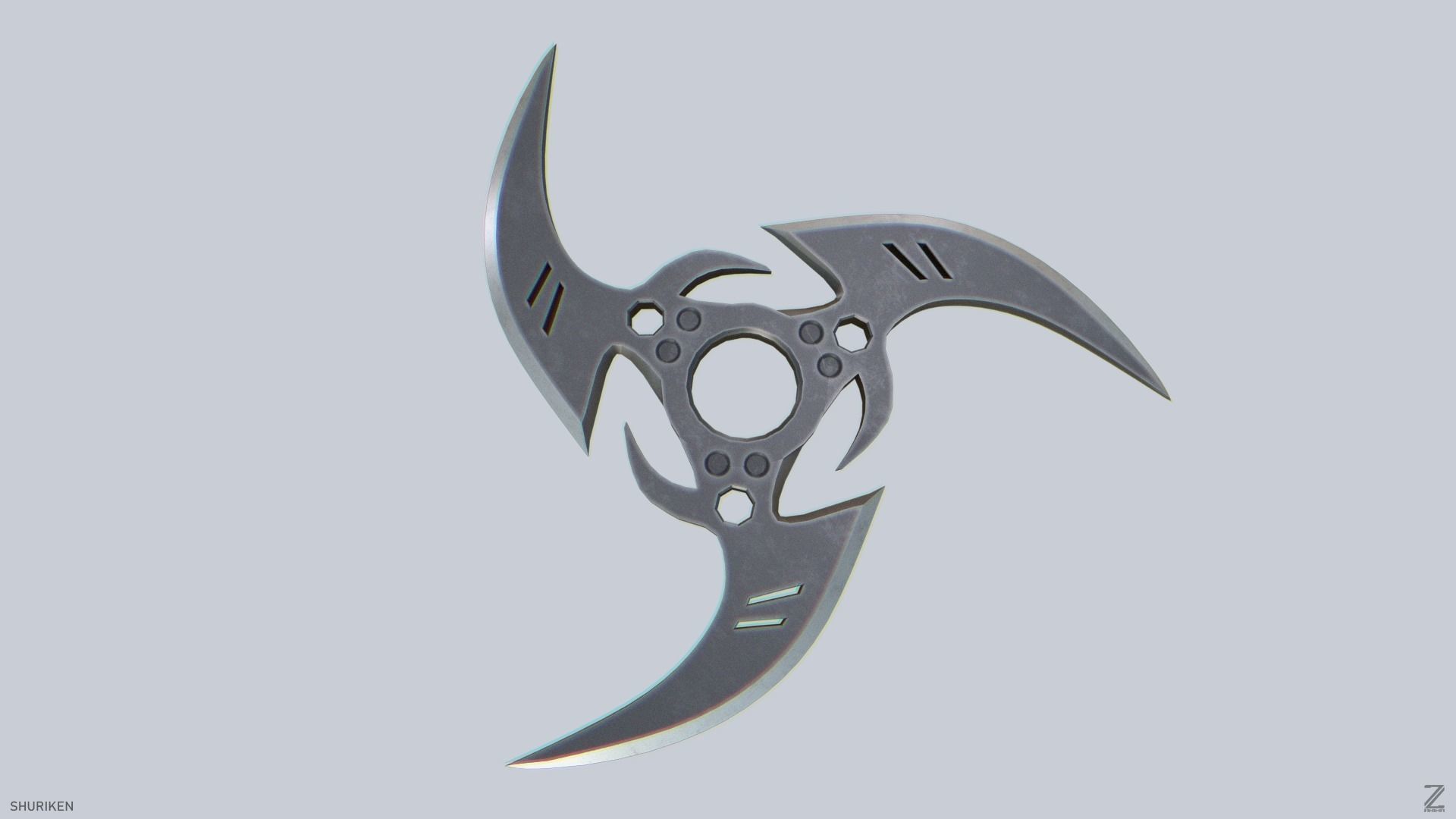 Shuriken Low-poly 3D model_8