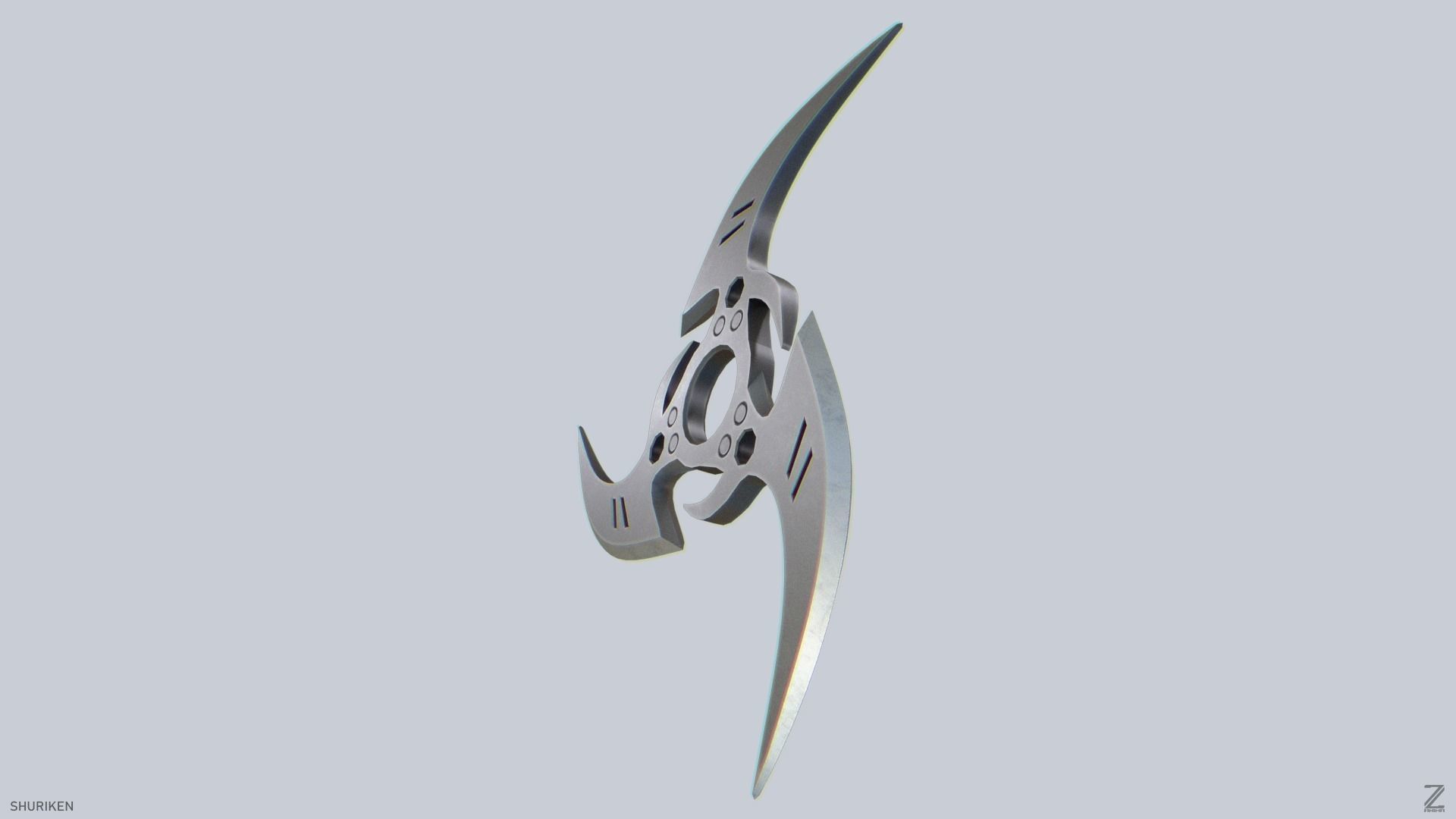 Shuriken Low-poly 3D model_7