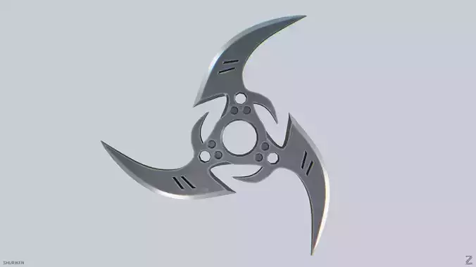 Shuriken Low-poly 3D model