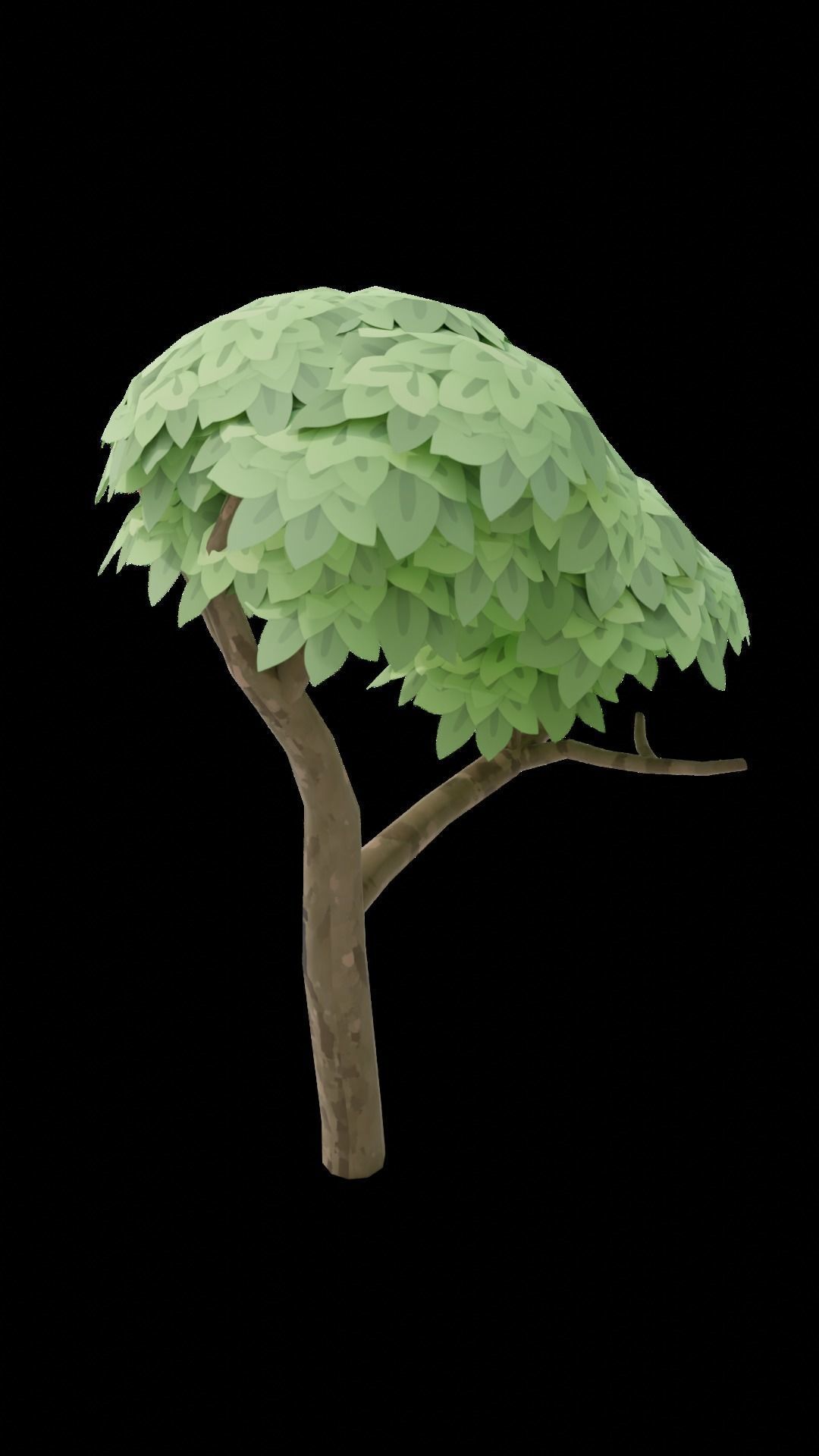 10 Stylized low poly trees Low-poly 3D model_10