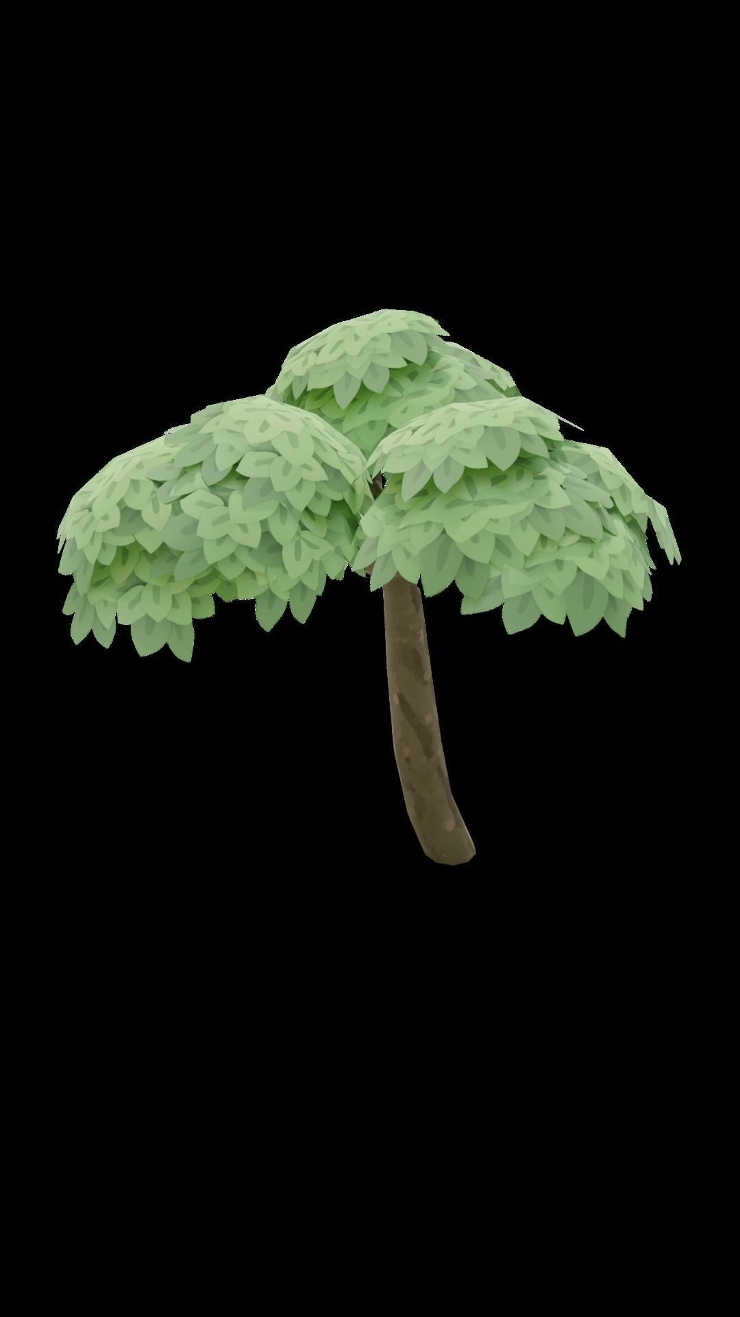 10 Stylized low poly trees Low-poly 3D model_20