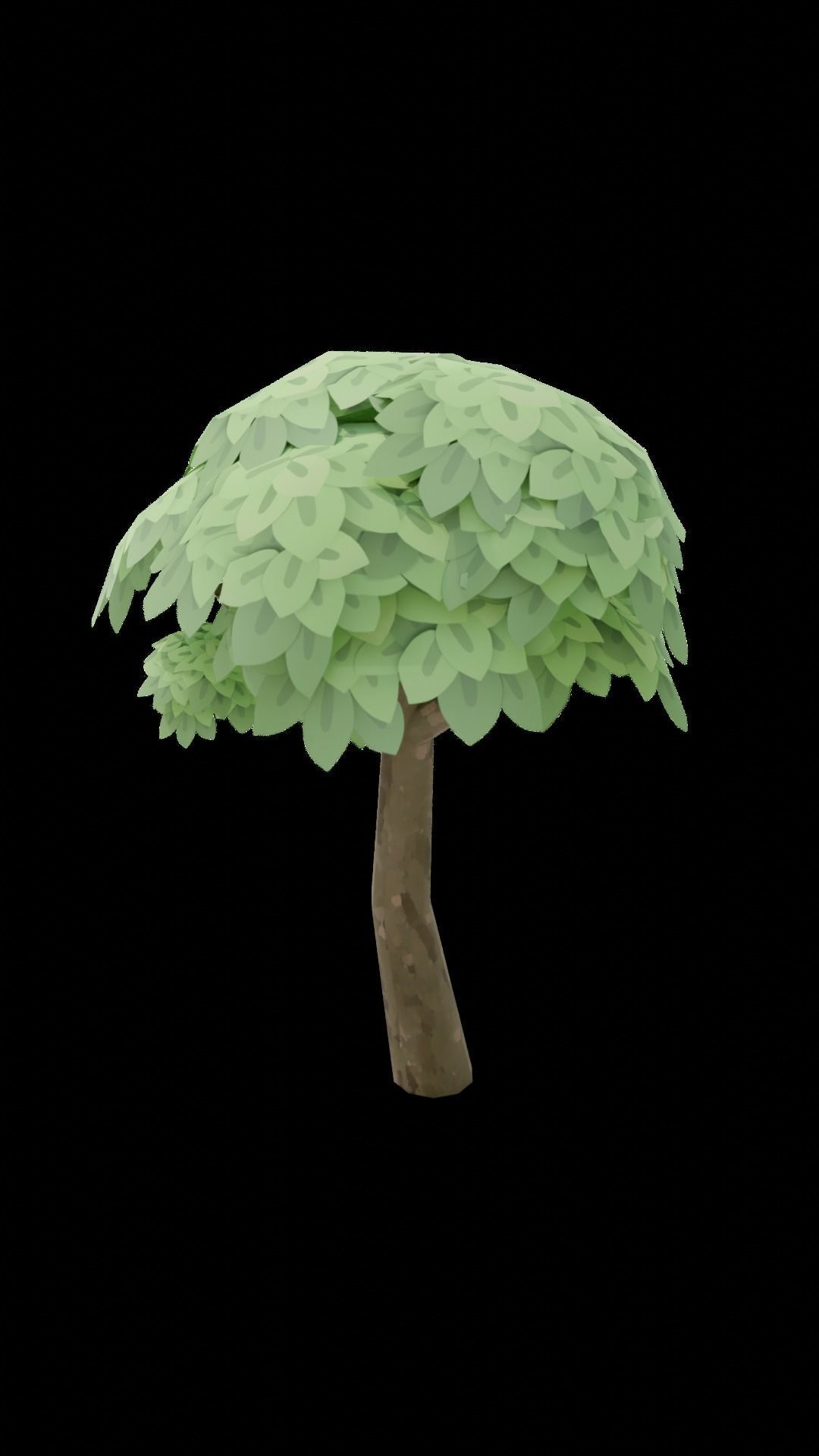 10 Stylized low poly trees Low-poly 3D model_26