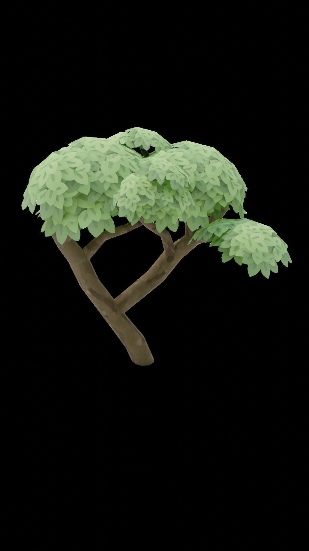 10 Stylized low poly trees Low-poly 3D model_22