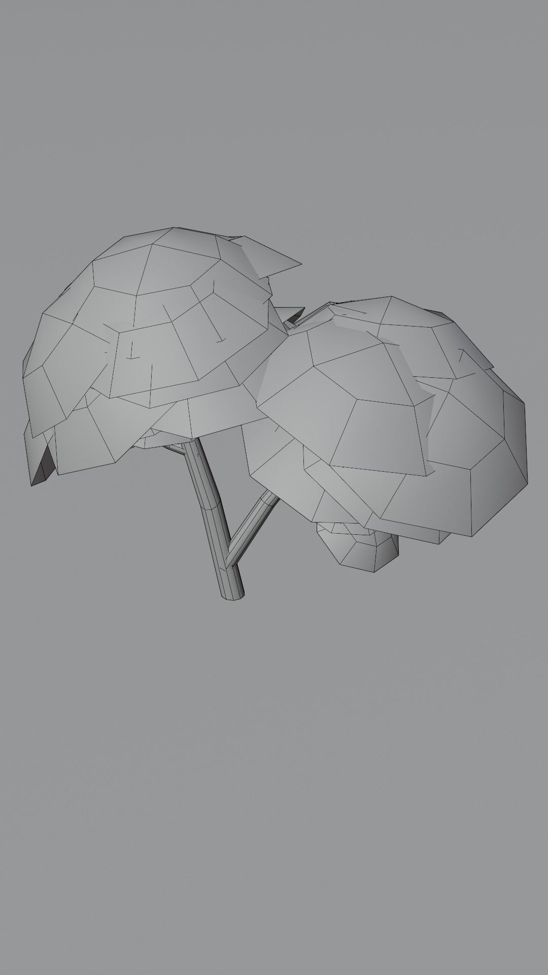 10 Stylized low poly trees Low-poly 3D model_15