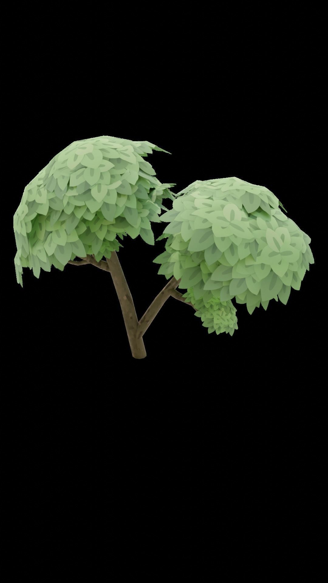10 Stylized low poly trees Low-poly 3D model_14