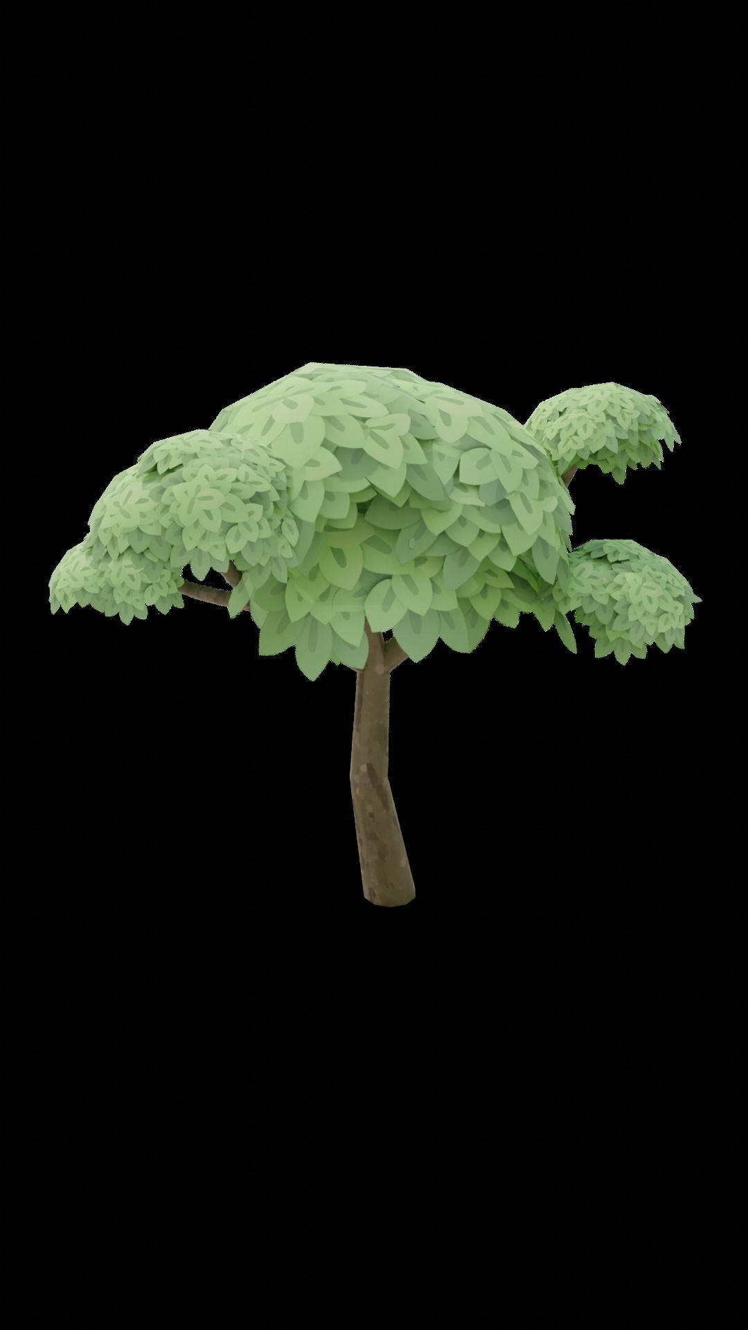 10 Stylized low poly trees Low-poly 3D model_12