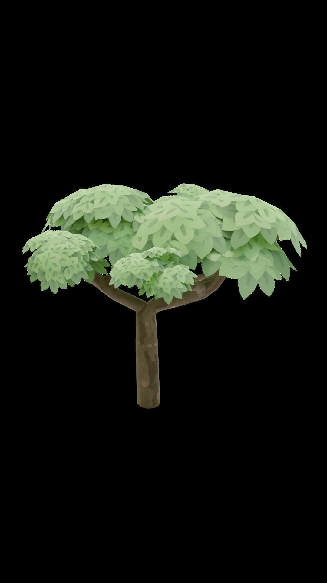 10 Stylized low poly trees Low-poly 3D model_16