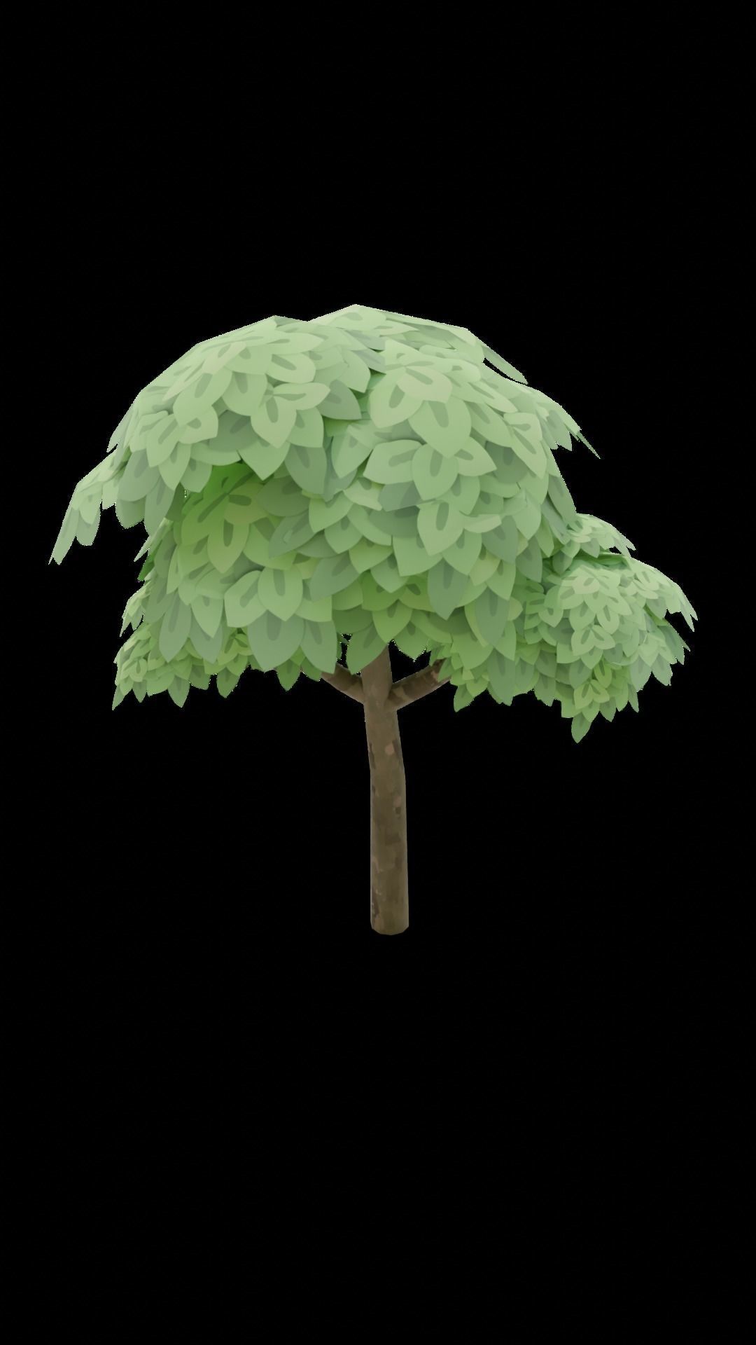 10 Stylized low poly trees Low-poly 3D model_18
