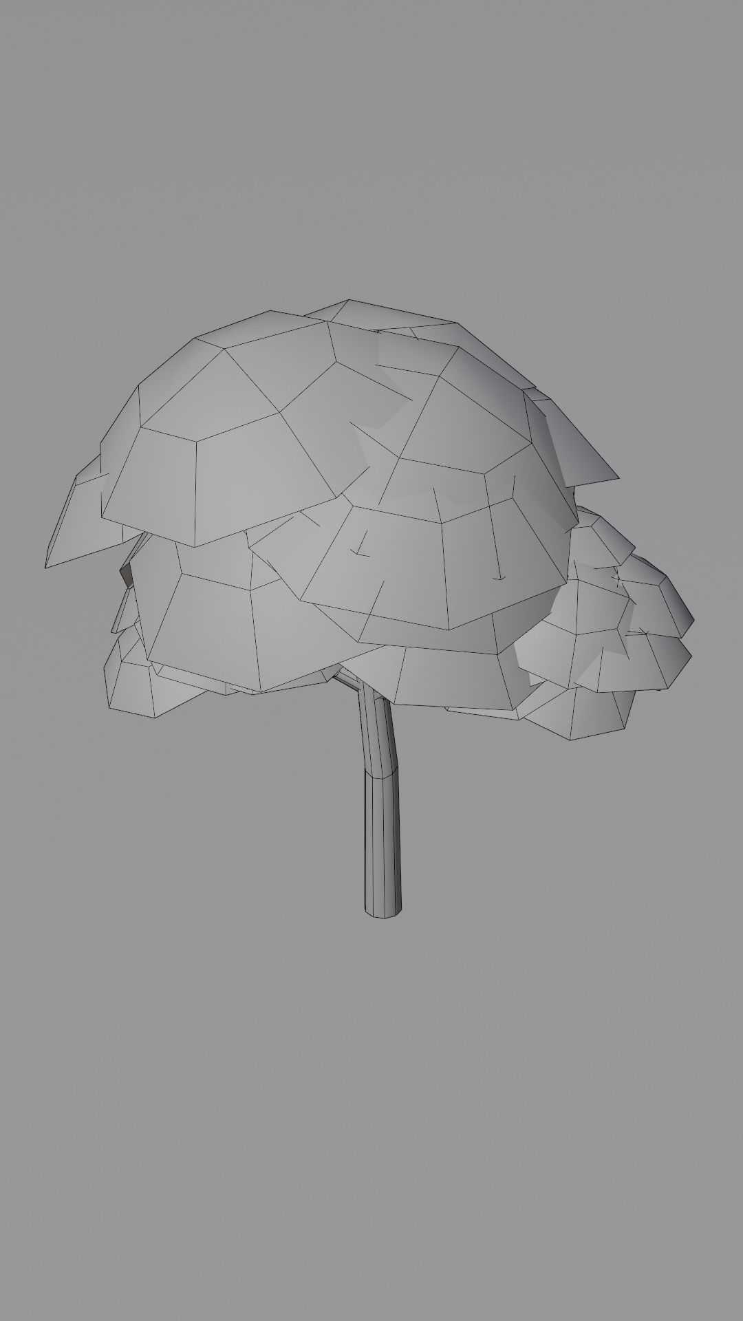 10 Stylized low poly trees Low-poly 3D model_19