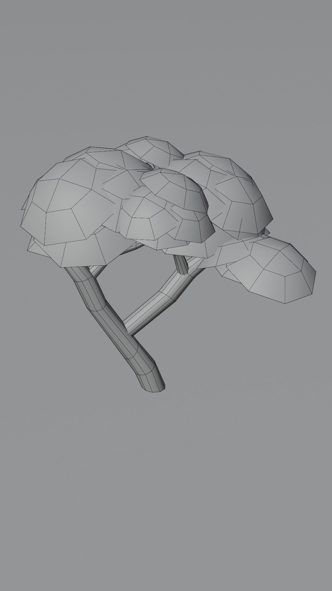 10 Stylized low poly trees Low-poly 3D model_23