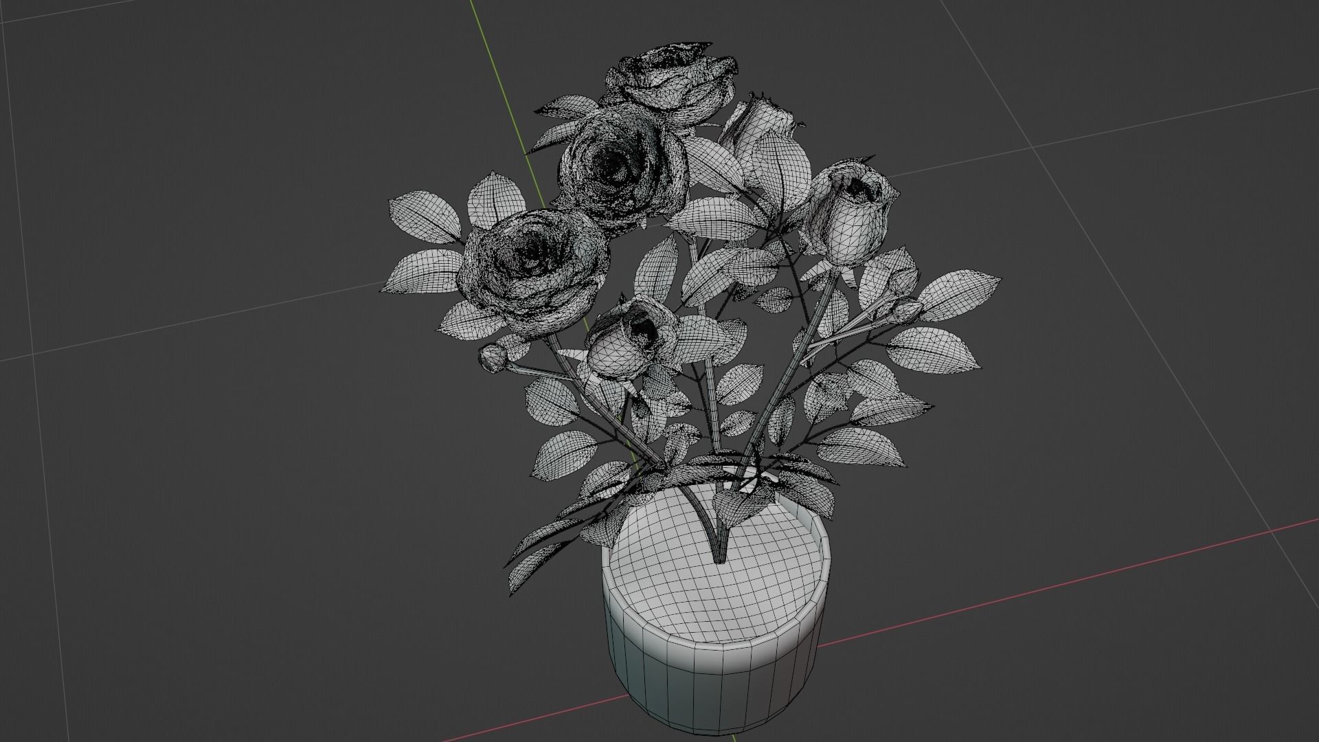 Small Rose Plant 3D model_7
