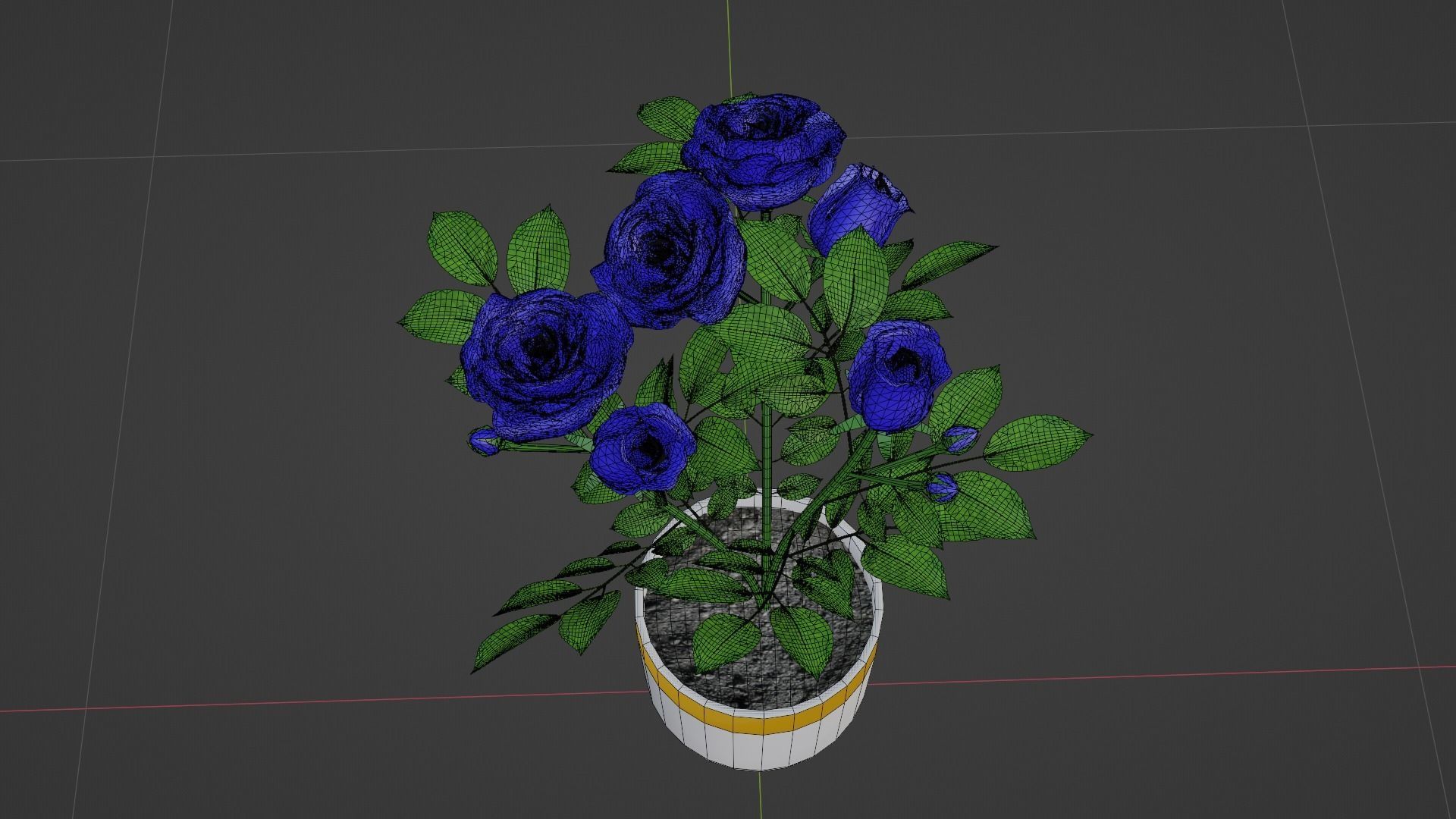 Small Rose Plant 3D model_6