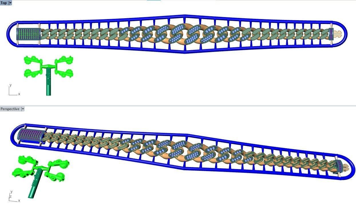 CUBAN LINK CHAIN - 200 PIECES READY FOR PRINT 3D print model_78