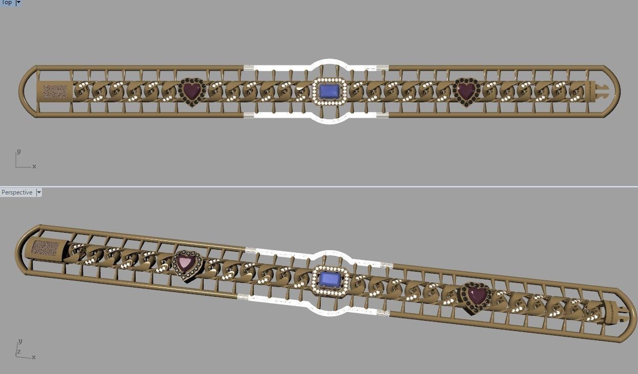 CUBAN LINK CHAIN - 200 PIECES READY FOR PRINT 3D print model_46